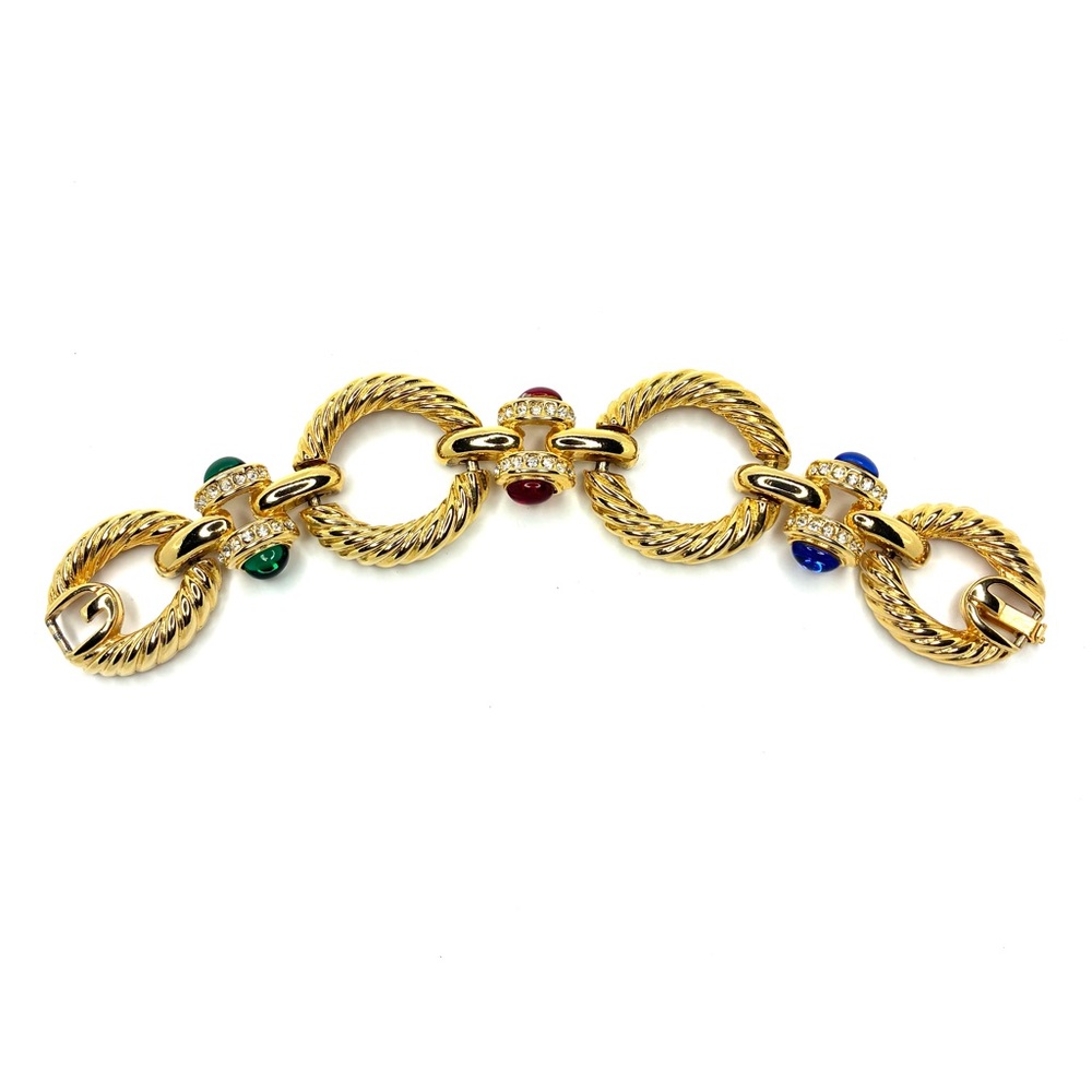 Vintage Givenchy Paris Mughal Style Chain Link Bracelet